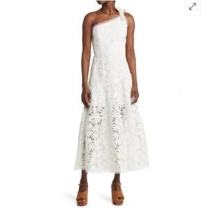 NWT Lost + Wander Madonna Lily Lace One-Shoulder Maxi Dress, Size XS